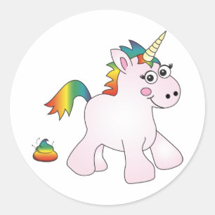 Dunette d'arc-en-ciel de licorne - autocollants