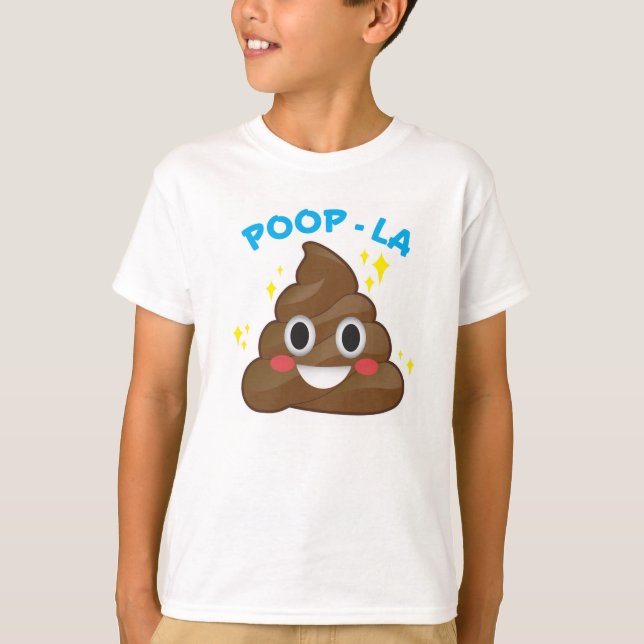 Dunette - T-shirt heureux de Poo Emoji de La (Devant)