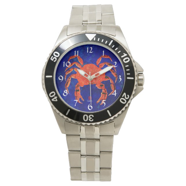 Dungeness Crab - Montre Homme en acier inoxydable (devant)