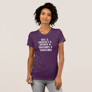 Dungeons Dragons Liste de mots T-shirt femme