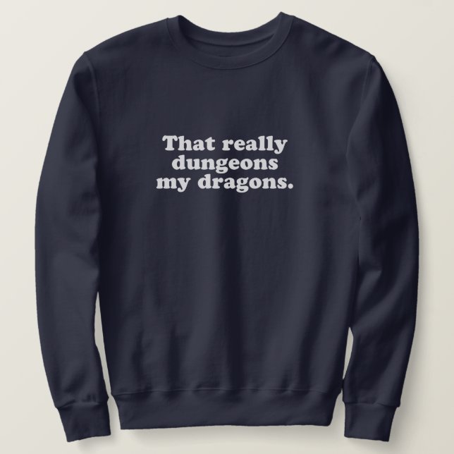 Dungeons My Dragons Sweatshirt - Marine (Design devant)