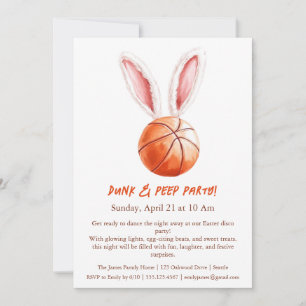 Dunk & Peep Party - Invitation de basketball de Pâ