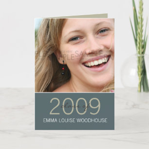 "Duo" Cadet Blue Graduation Invitation