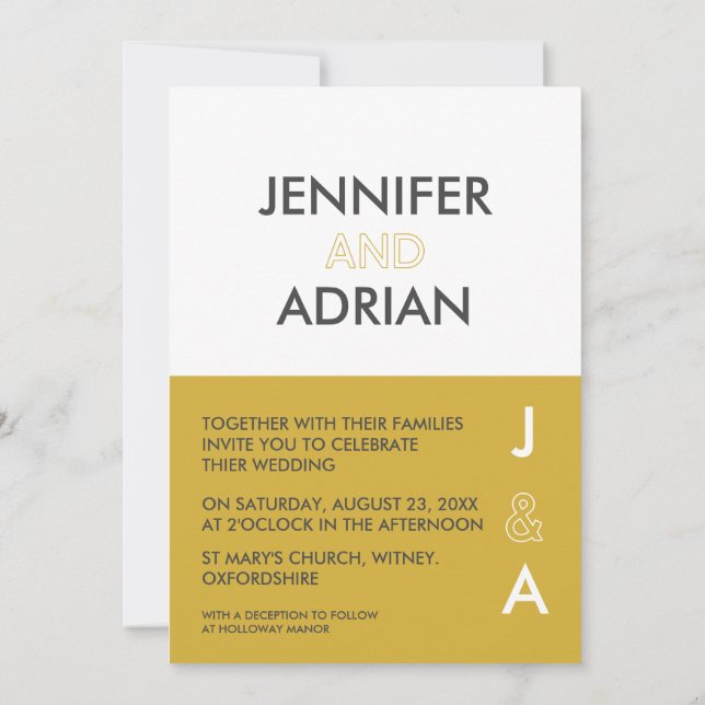 Duo Color Editable Modern Minimalist Invitation (Dos)
