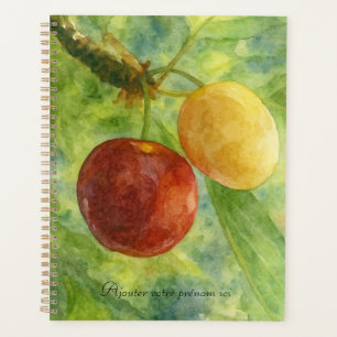 Duo de Cerises aquarelle - Agenda personnalisable