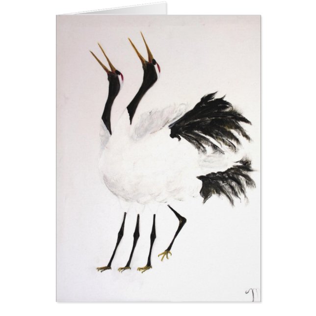 Duo des grues Or-rostrées (Devant)