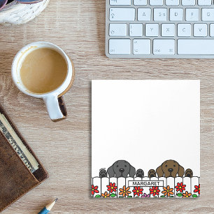 Duo Labrador personnalisé vous regardant Bloc-note