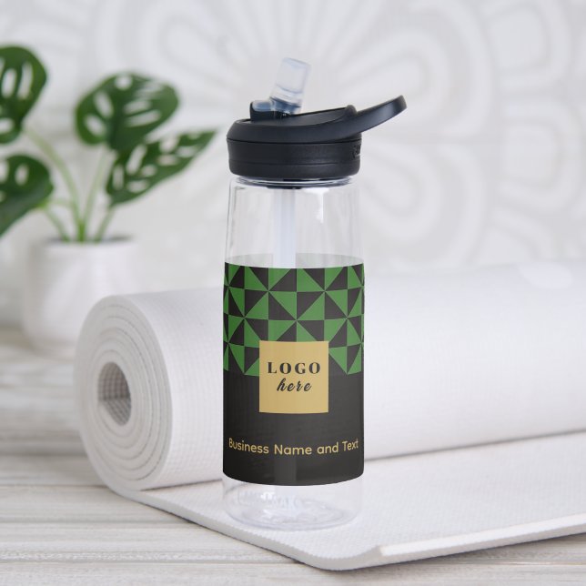 Duo noir & vert - Bouteille d'eau du logo de l'ent (Évier)