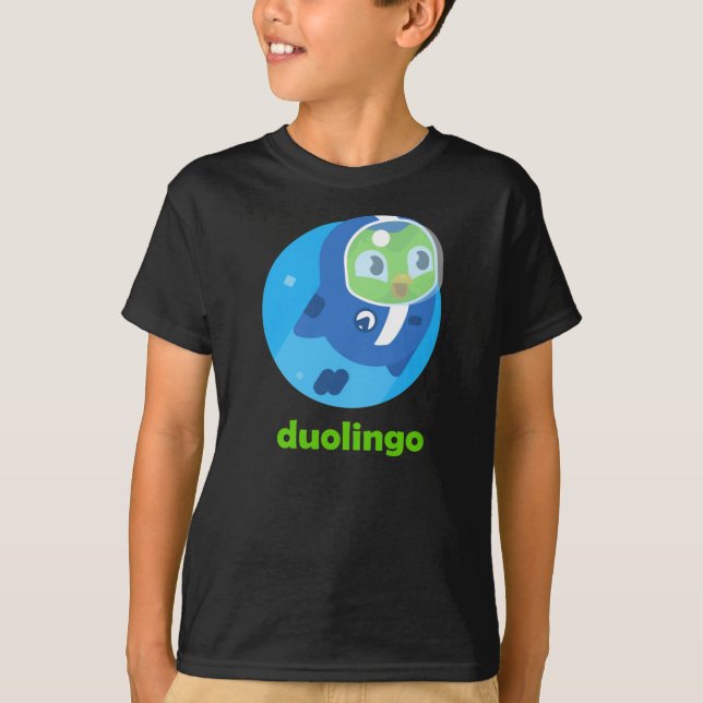 Duolingo En T-shirt Classique Espace (Devant)