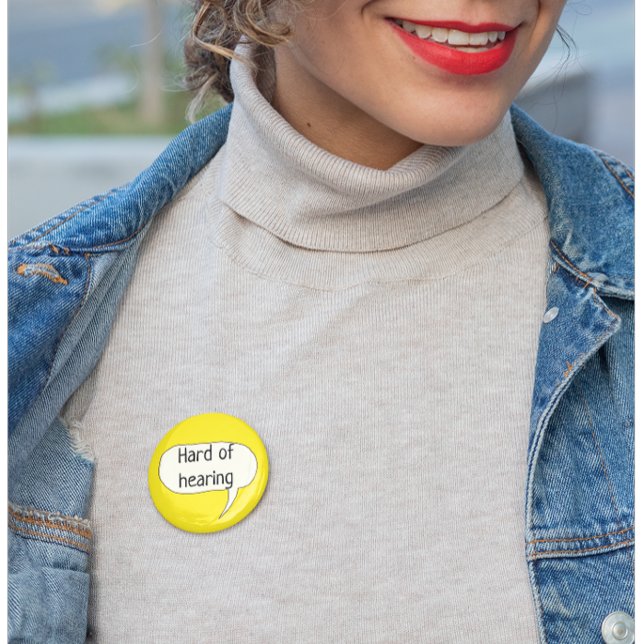 Dur de l'ouïe badge de sensibilisation sourde (Créateur téléchargé)