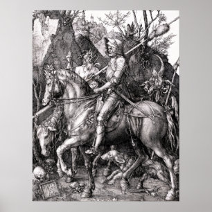 Durer Knight Death and the Devil Poster