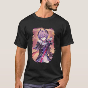 Durin Genshin Art 04 T-Shirt Noir de Base