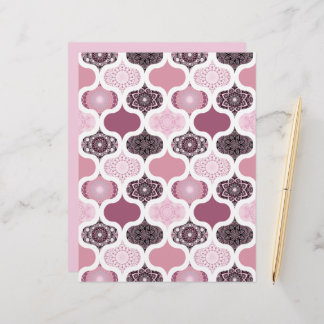 Dusky Rose Dot Mandalas Patchwork Scrapbook Paper