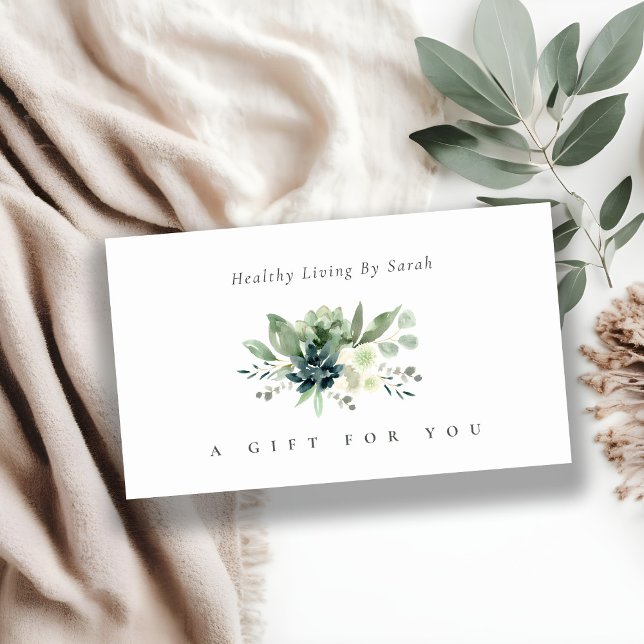 Dusky Succulent Green Wild Fauna Certificat cadeau (Créateur téléchargé)