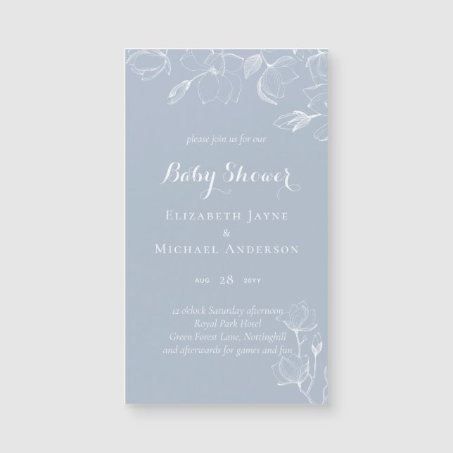 Dusty Baby shower de Magnolias Blancs (Devant)