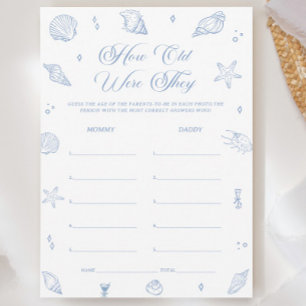 Dusty Beach Baby shower Devine La Carte De Jeu Age