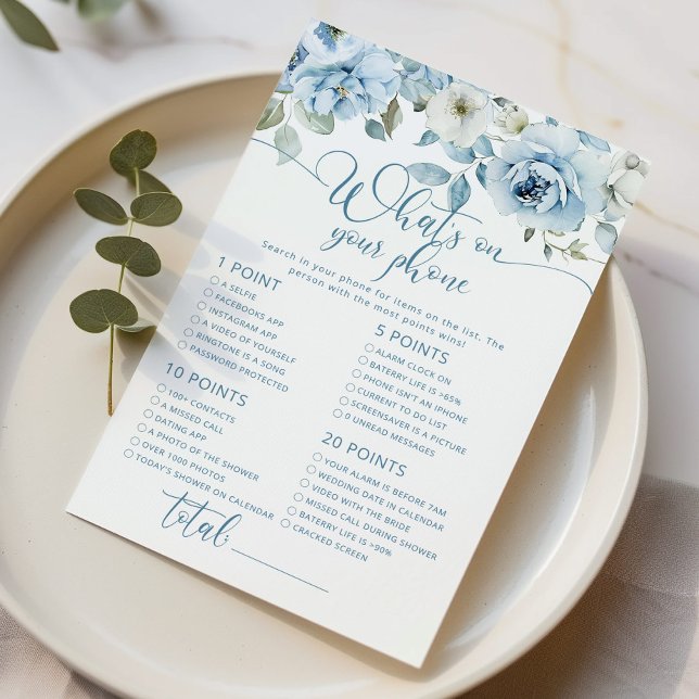 Dusty bleu floral ce qu'il y a sur votre téléphone (Créateur téléchargé)