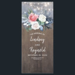 Dusty Blue and Blush Rustic Wood Wedding Programme<br><div class="desc">Dusty bleu et rousse rustique grange de campagne programmes de mariage</div>