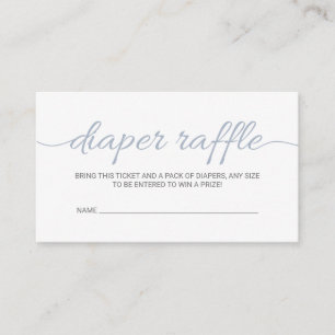 Dusty Blue Baby shower Déchets Raffle Ticket Moder