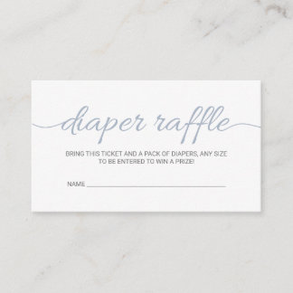 Dusty Blue Baby shower Déchets Raffle Ticket Moder