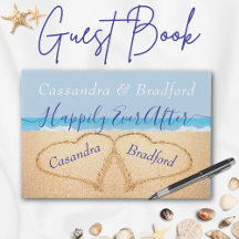Dusty Blue Beach Wedding Livre d'or