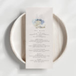 Dusty Blue Beach Wedding Réception Dîner Menu<br><div class="desc">Il s'agit d'un menu mariage sur le thème de l'océan avec de beaux éléments de plage aquarelle et une police simple et élégante. Modifiez tous les libellés et toutes les couleurs de police et d'arrière - plan. // Pour les articles correspondants, visitez la collection "ARISTA" dans le magasin Sincerely By...</div>