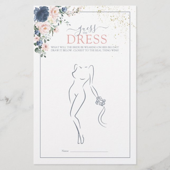 Dusty Blue Blush Rose Gold Devinez Le Jeu De Robe (Devant)