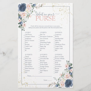 Dusty Blue Blush Rose or Floral Douche Jeu