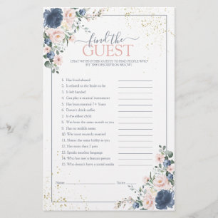 Dusty Blue Blush Rose or Floral Douche Jeu