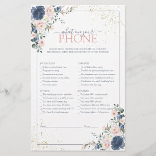 Dusty Blue Blush Rose or Floral Douche Jeu