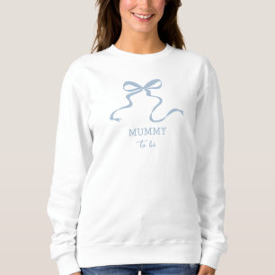 Dusty Blue Bow maman Être Sweatshirt