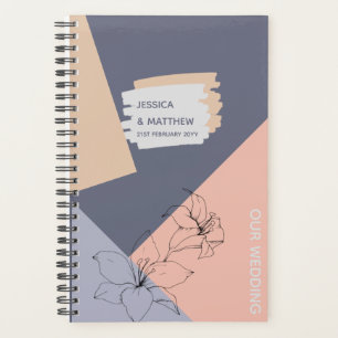 Dusty Blue Coral Wedding planner personnalisé
