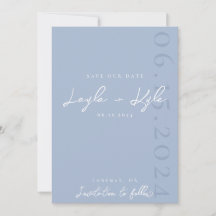 Dusty Blue Enregistrer la date Invitation