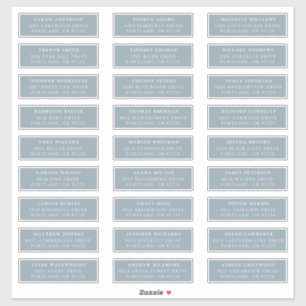 Dusty Blue   Étiquettes de adresse individuels