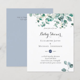 Dusty Blue Eucalyptus Invitations de BABY SHOWER v