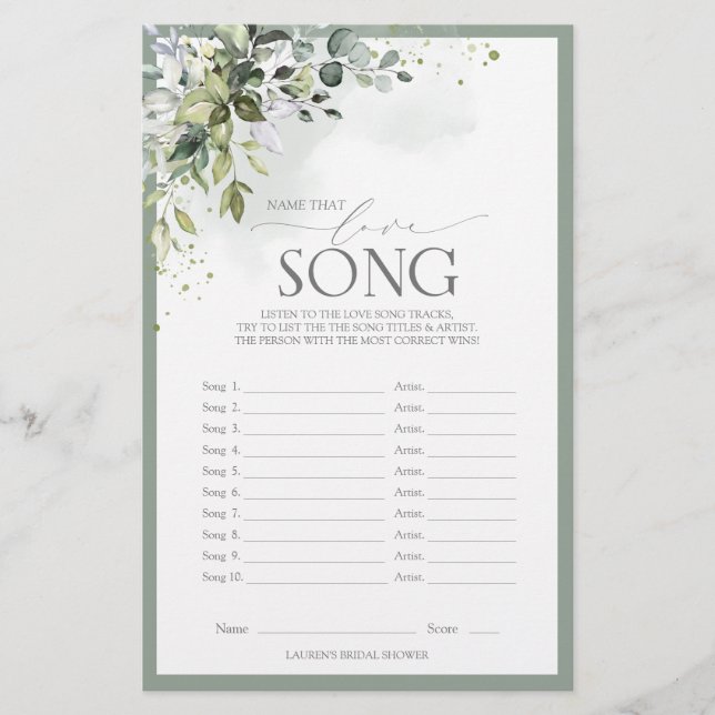 Dusty Blue Eucalyptus Jeu de Fête des mariées Flor (Devant)