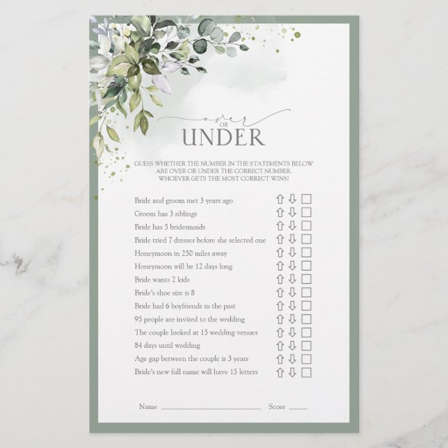 Dusty Blue Eucalyptus Jeu de Fête des mariées Flor (Devant)