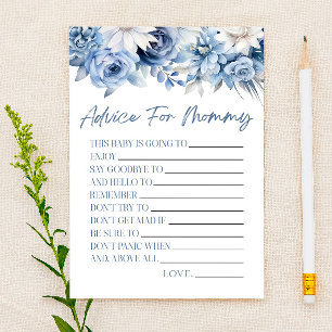 Dusty Blue Floral Conseil Baby shower Activité de 