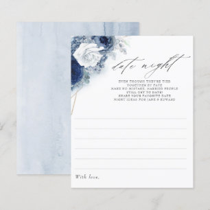 Dusty Blue Floral Fête des mariées Date Idée de nu