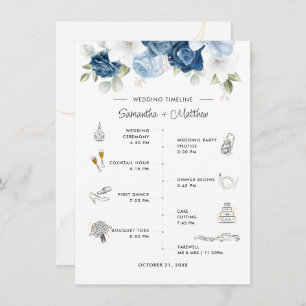 Dusty Blue Floral Mariage Itinéraire et programme