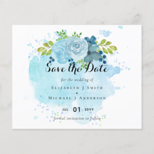 Dusty Blue Floral Mariage Trending Budget