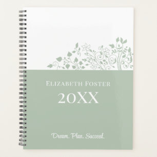 Dusty Blue Floral Planificateur personnalisable