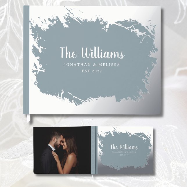 Dusty Blue Foil Livre d'or Photo Livre d'or Unique (Créateur téléchargé)