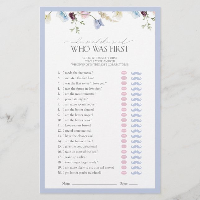 Dusty Blue Il Dit Qu'Elle A Dit Fleur sauvage Douc (Devant)