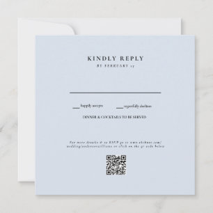 Dusty Blue Mariage QR Code II RSVP