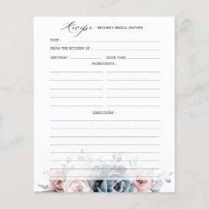 Dusty Blue Mauve Rose rose Fête des mariées Recett