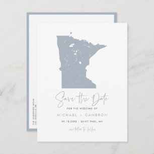 Dusty Blue Minnesota Carte QR Code Enregistrer la