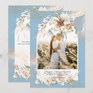 Dusty Blue Pampas Grass Floral MERCI PHOTO