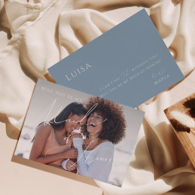 Dusty Blue | Photo de la carte de proposition d'ho (Créateur téléchargé)