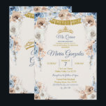 Dusty Blue Princess Mis Quince Invitation Annivers<br><div class="desc">Dusty Blue Princess Mis Quince Invitation Anniversaire</div>
